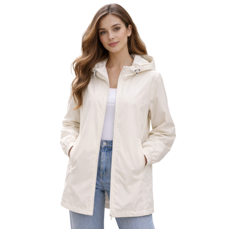 Chaqueta impermeable de mujer Campagnolo "OffWhite"