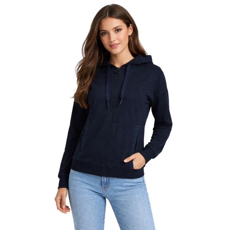 Chaqueta de mujer con cremallera Campagnolo  "Black blue"