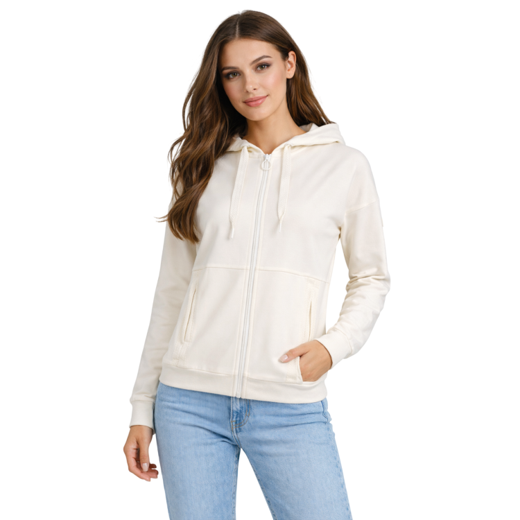 Chaqueta de mujer con cremallera Campagnolo  "Offwhite"