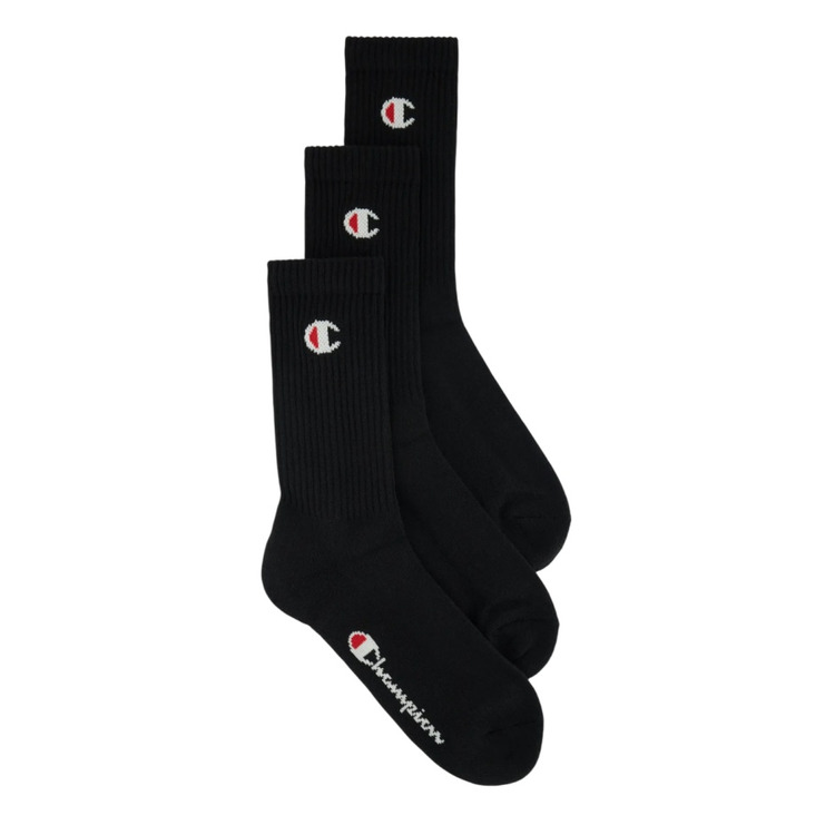 Calcetines Champion 3 Pack Crew C Logo "Black"