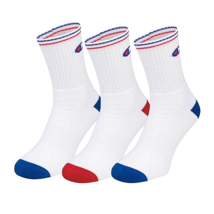 Añadir a la cesta Champion 3 Pack Crew Logo Socks "White-Blue-Red" Champion 3 Pack Crew Logo Socks "White-Blue-Red"