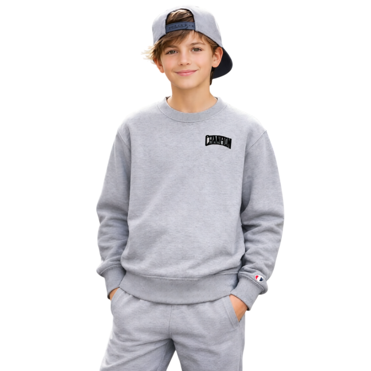 Sudadera cuello redondo Champion Puff Print "Grey"