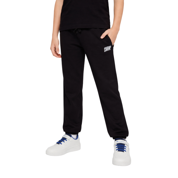 Pantalón con bajo elástico niño Champion Puff Print "Black"