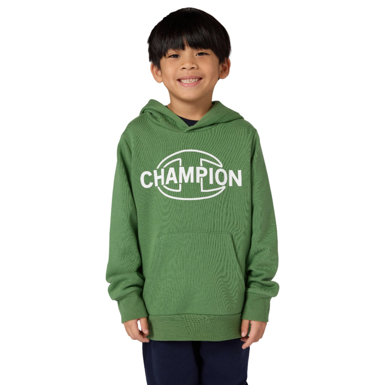 Champion BOYS' FLEECE HOODED SWEATSHIRT GRAPHIC "OLIVE GREEN"