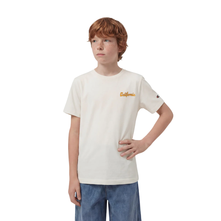 Camiseta Champion Ocean Side con gráfico para Niño/Niña "Cream"