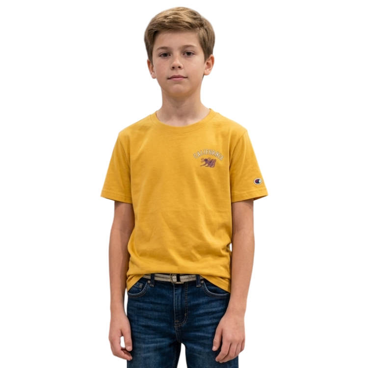 Camiseta Champion Ocean Side con gráfico para Niño/Niña "Yellow"