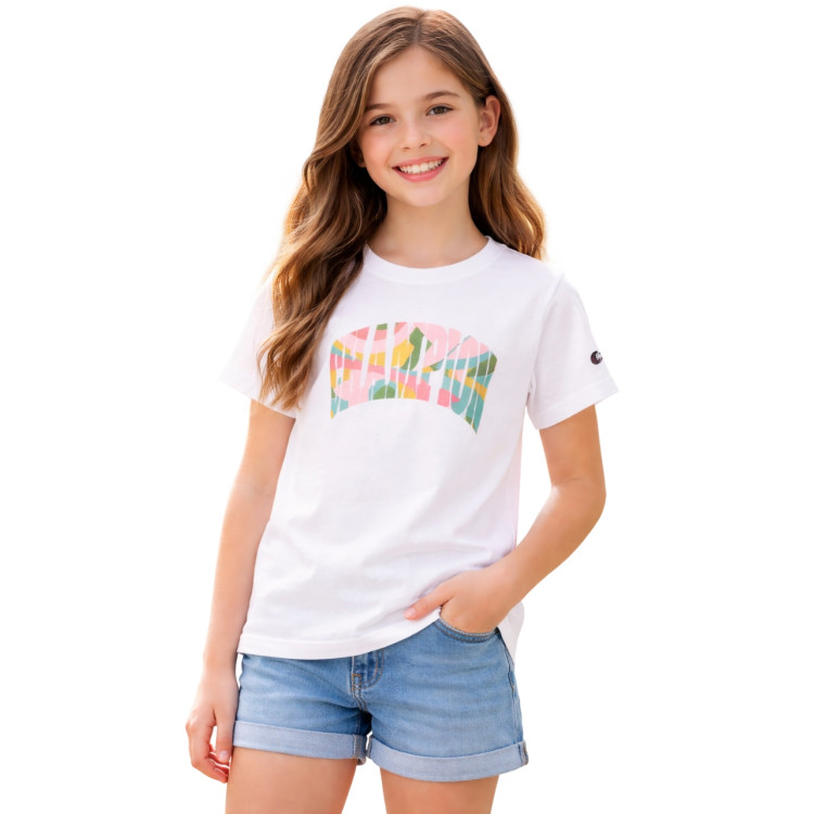 Camiseta Niña Champion  Graphi  "White-multicolored"