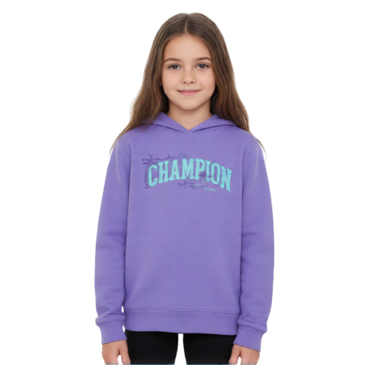 Sudadera Niña Champion Graphic Logo "purple"