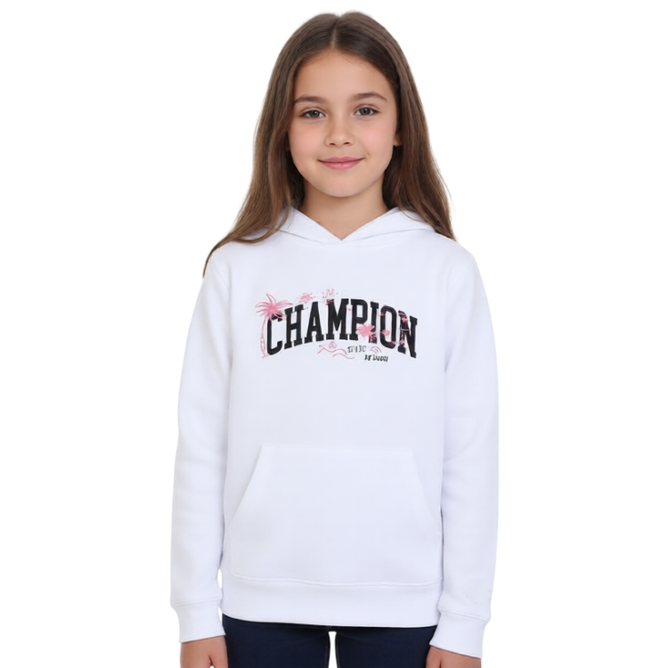 Sudadera Niña Champion Graphic Logo "White"