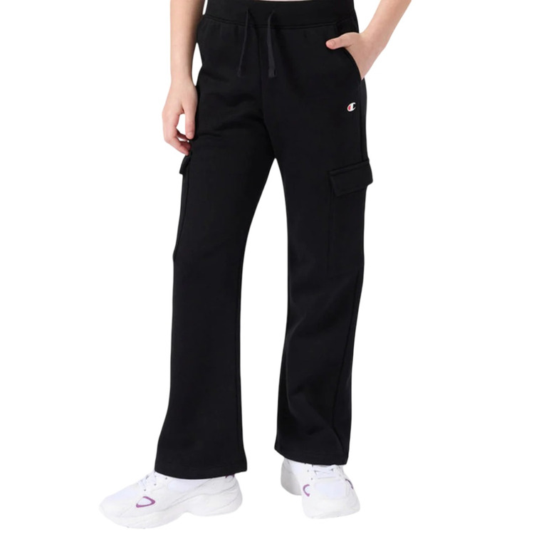 Champion Girls Icons Cargo Straight Hem Pants Comfort Fit "Black"