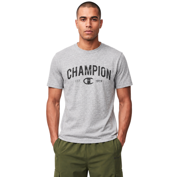 Camiseta Champion Graphic Logo Est. "C" 1919 "Medium Gray"