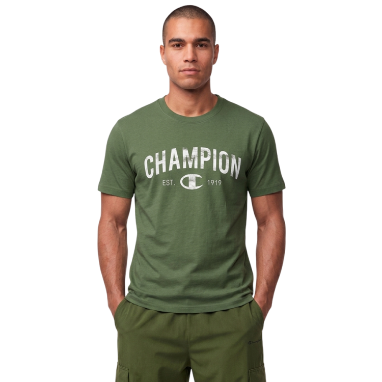 Camiseta Champion Graphic Logo Est. "C" 1919 "Military Green"