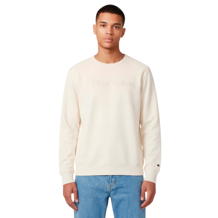 Sudadera Ligera de Cuello Champion Icons Tonal Logo "Cream"