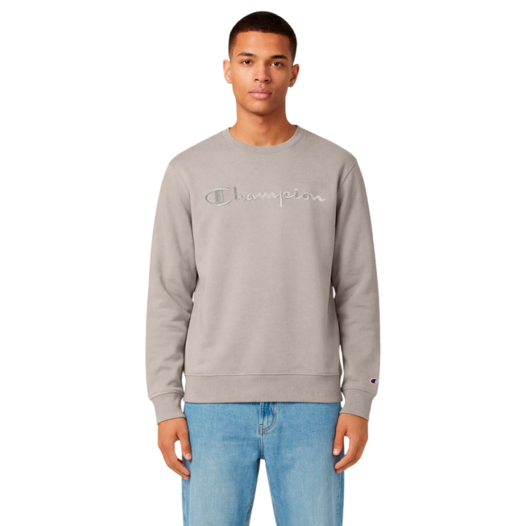 Sudadera Ligera de Cuello Champion Icons Tonal Logo "Warm Grey"