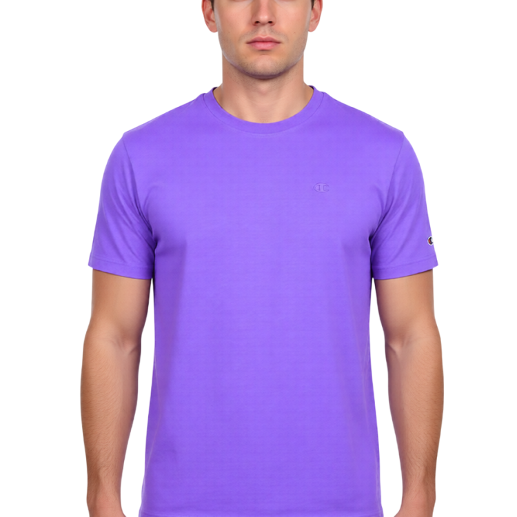 Camiseta Hombre Champion Icons Con Pequeño Logo C Bordado "Lilac"