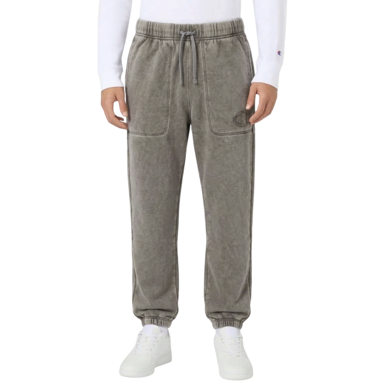 Pantalón Champion Icons Efecto Lavado Interior Afelpado con Puños Elásticos "DarK Grey"