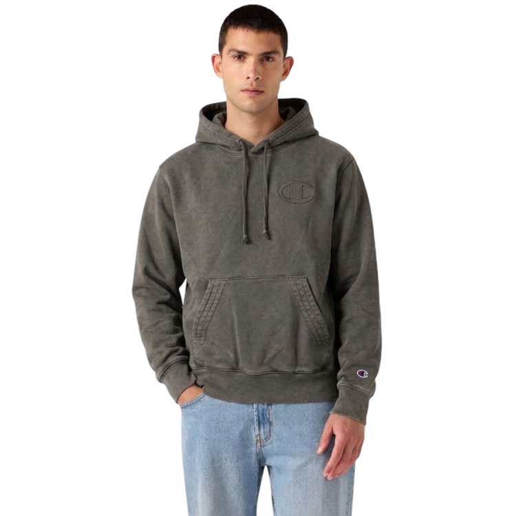 Sudadera Champion Icons Efecto Lavado con Interior Afelpado "Dark Grey"