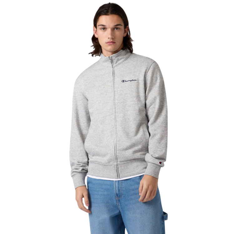Sudadera Cremallera Entera Champion Icons Small Embroidered Logo "Medium Gray"