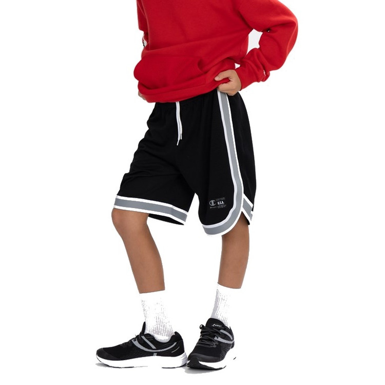 Champion Kids Basketball Logo Short Mesh "Black-Gray"