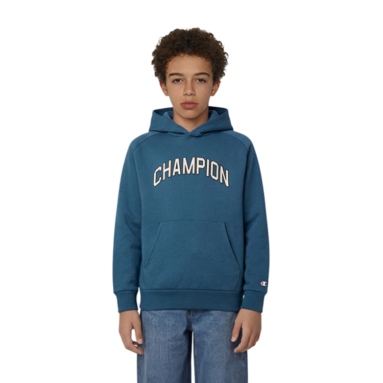 Sudadera con Capucha Niño/Niña Champion Kids Graphic Logo Main Street Fleece "Dark Ocean Blue"