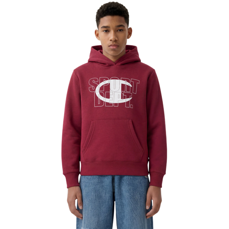 Sudadera Niño/Niña con Capucha Champion Graphic Logo Powerblend "Bordeaux"