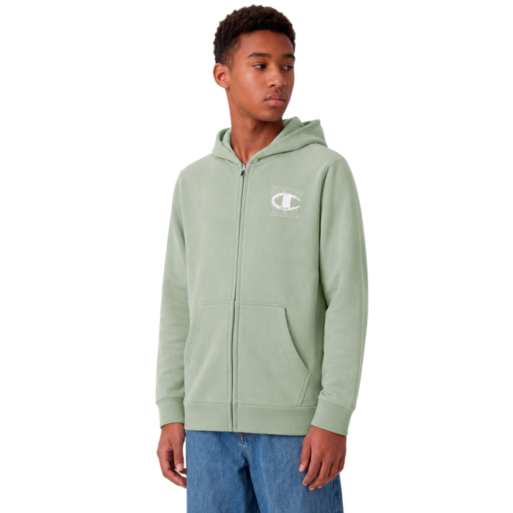 Sudadera Niño/Niña Con Cremallera Completa Graphic Logo Powerblend  "Light Olive Green"
