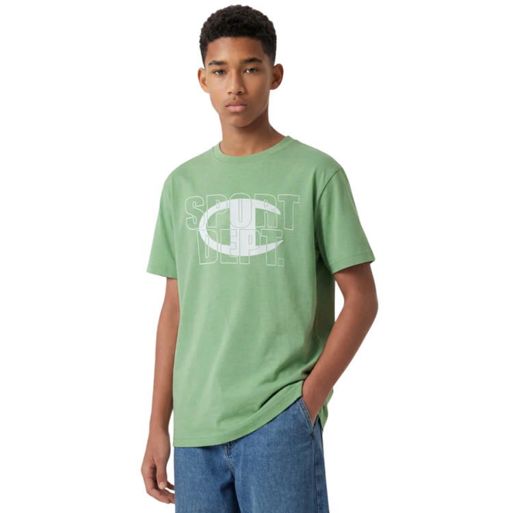 Camiseta Niño/Niña Champion Graphic Logo Powerblend "Light Olive Green"