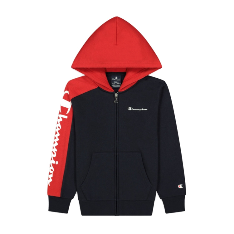 Champion Kids Legacy Hooded Full Zip Swearshirt "Navy"