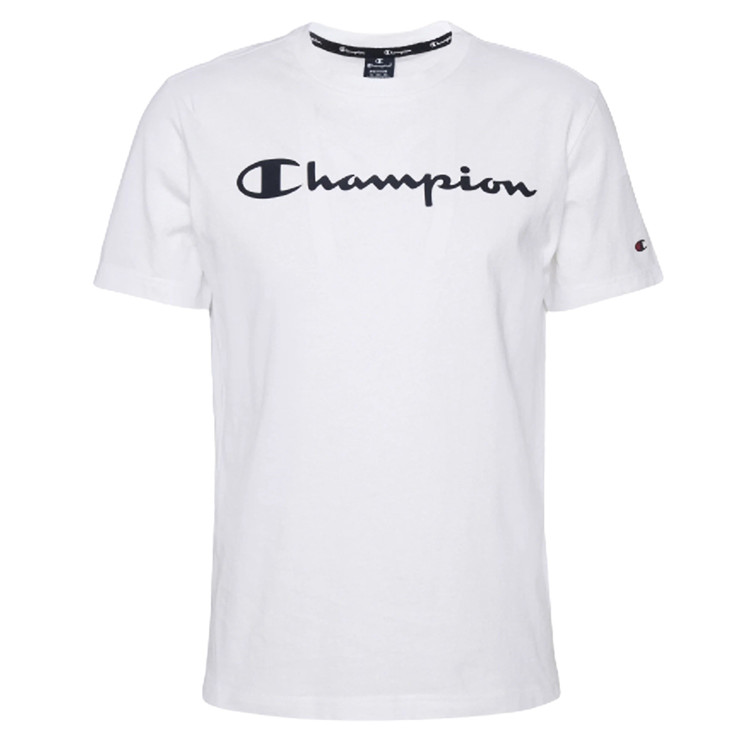 Champion Legacy Cotton Contrast Scrip Logo T-shirt "White"