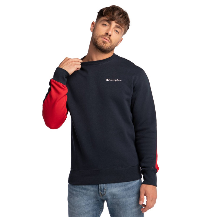 Sudadera Cuello Redondo Champion Legacy Spliced Script Logo Print "Navy"