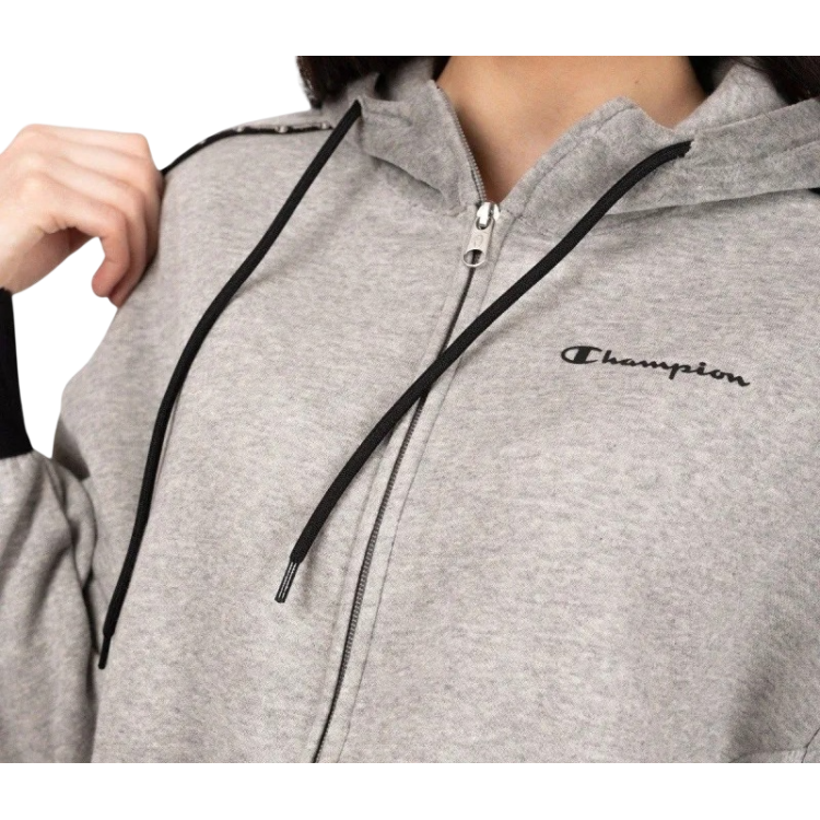 Champion Legacy Wmns Sport Hooded full zip Sweatshirt "Grey"