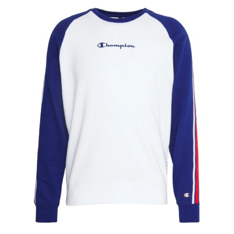 Champion Retro Basketball French Terry Sweat Crewneck "White"