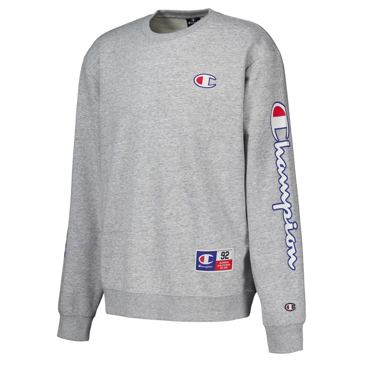 Champion Sport Lifestyle Basketball Crewneck Sweatshirt Logo C "Grey"