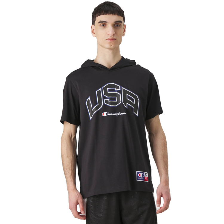 Añadir a la cesta Champion Sport Lifestyle Basketball USA Logo Comfort Fit T-Shirt Hooded "Black" Champion Sport Lifestyle Basketball USA Logo Comfort Fit T-Shirt Hooded "Black"
