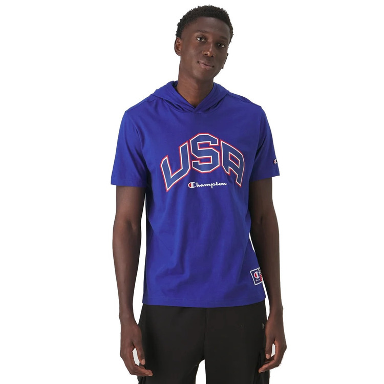 Añadir a la cesta Champion Sport Lifestyle Basketball USA Logo Comfort Fit T-Shirt Hooded "Nautical Blue" Champion Sport Lifestyle Basketball USA Logo Comfort Fit T-Shirt Hooded "Nautical Blue"