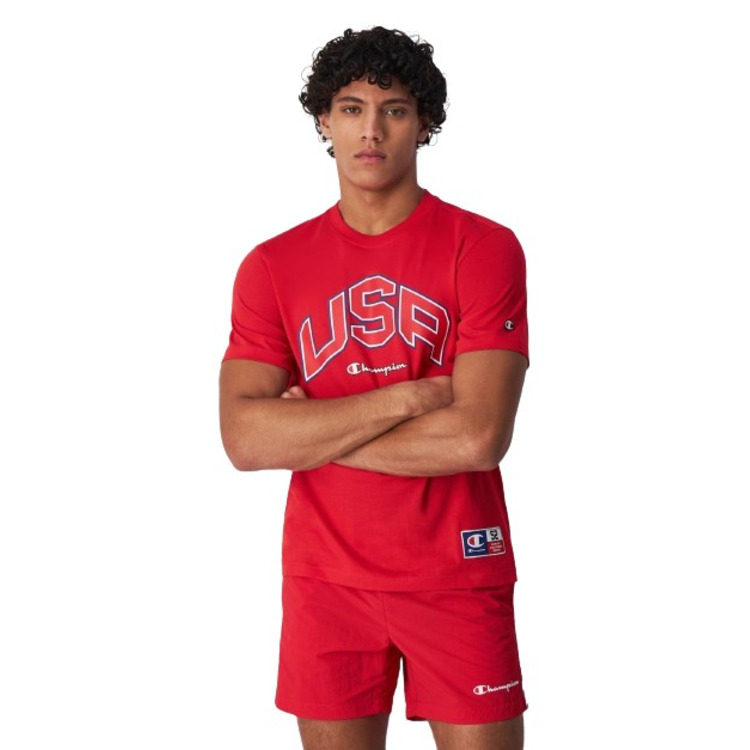 Añadir a la cesta Champion Sport Lifestyle Basketball USA Logo Comfort Fit T-Shirt "Red" Champion Sport Lifestyle Basketball USA Logo Comfort Fit T-Shirt "Red"