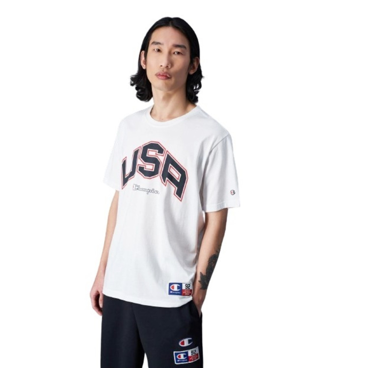 Añadir a la cesta Champion Sport Lifestyle Basketball USA Logo Comfort Fit T-Shirt "White" Champion Sport Lifestyle Basketball USA Logo Comfort Fit T-Shirt "White"