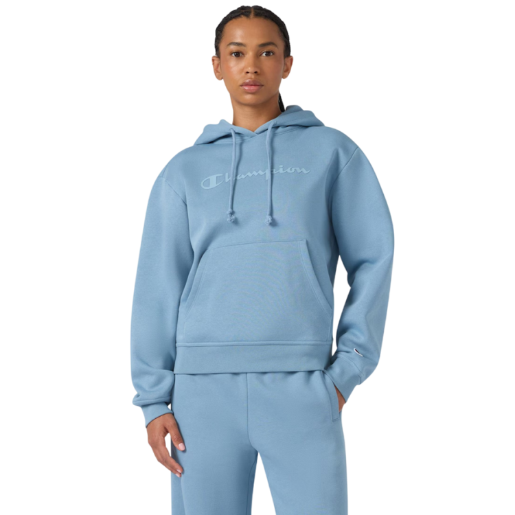 Sudadera Mujer Champion Maxi Logo Hooded Sweatshirt "Steel Blue"