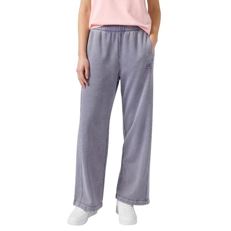 Champion Women's Washed Wide Leg Fleece Pants Icons "Dark Mauve"