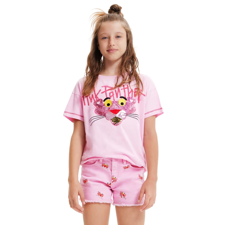 Añadir a la cesta Desigual Girls Pink Panther Sequin T-Shirt Desigual Girls Pink Panther Sequin T-Shirt