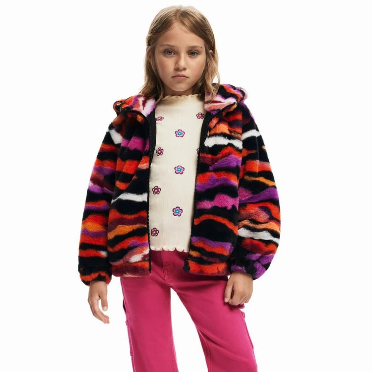 Añadir a la cesta Desigual Multicolored animal print faux fur jacket Desigual Multicolored animal print faux fur jacket