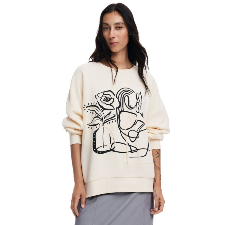 Añadir a la cesta Desigual Oversized floral sweatshirt "Beige" Desigual Oversized floral sweatshirt "Beige"