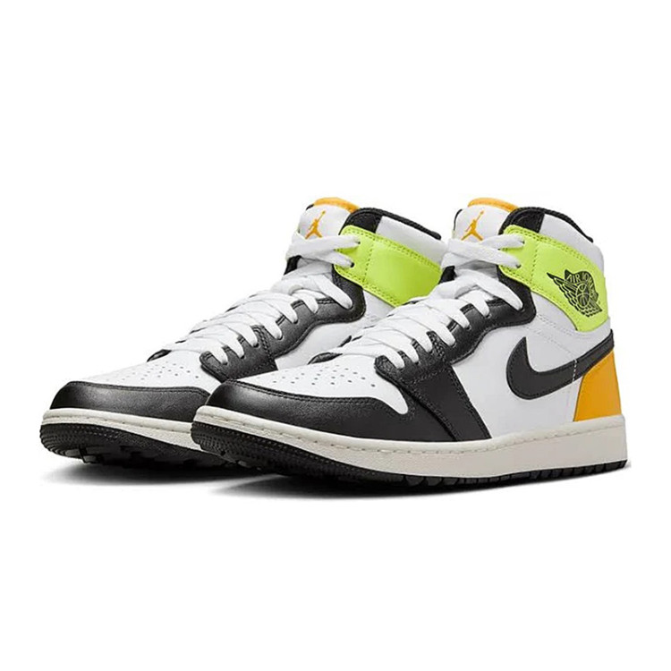 Jordan 1 Retro High G "White University Gold Volt Black"