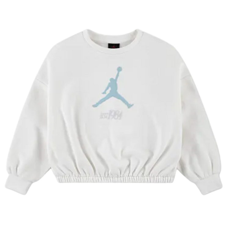Sudadera Corta sin Capucha Niña Jordan Jumpman Club Pleated Fleece "Sail"