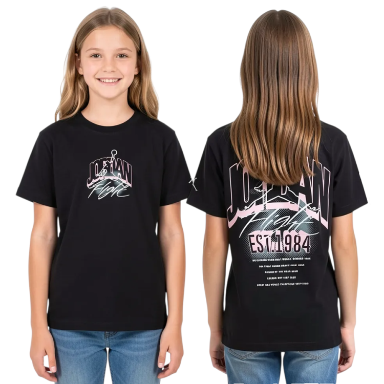 Camiseta Niña Jordan Girls MJ Back Stretch "Black"