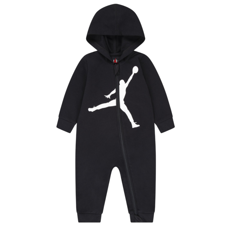 Mono Bebé Jordan Infants Air Jumpman Hooded Coverall "Black"