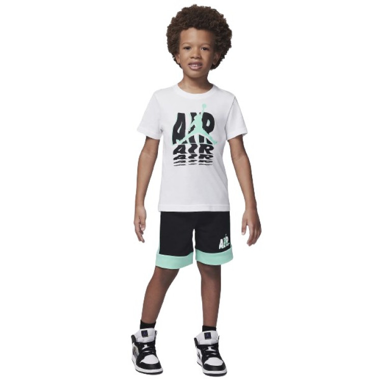 Conjunto Infantil Camiseta + Short Jordan JDB Galaxy French Terry "Black" "Black"