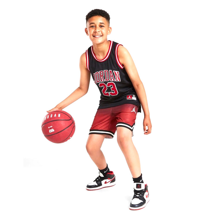 Short Tejido Mesh Infantil Jordan JDB Ombre "Gym Red"