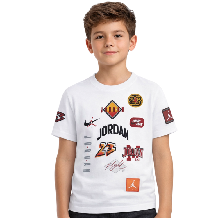 Camiseta Niño/Niña Jordan JDB Dynasty Patch "White"