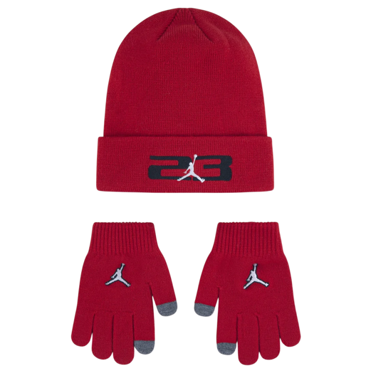 Conjunto Gorro + Guantes Táctiles Jordan Niño/Niña JAN 23 "University Red"